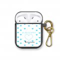 Housse pour airpods silicone liquide noir Pluie de Bonheur Bleu Motif Ecriture Tendance La Coque Francaise