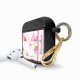 Housse pour airpods silicone liquide noir Marbre Rose Merveilleuse Motif Ecriture Tendance La Coque Francaise