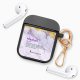 Housse pour airpods silicone liquide noir Maman Marbre Motif Ecriture Tendance La Coque Francaise