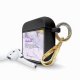 Housse pour airpods silicone liquide noir Maman Marbre Motif Ecriture Tendance La Coque Francaise