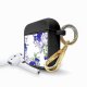 Housse pour airpods silicone liquide noir Pivoines Violettes Motif Ecriture Tendance La Coque Francaise