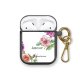 Housse pour airpods silicone liquide noir Amour en fleurs Motif Ecriture Tendance La Coque Francaise