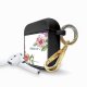 Housse pour airpods silicone liquide noir Amour en fleurs Motif Ecriture Tendance La Coque Francaise