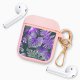 Housse pour Airpods silicone liquide rose Fleurs Tropicales Parme Motif Ecriture Tendance La Coque Francaise