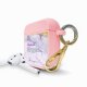 Housse pour Airpods silicone liquide rose Maman Marbre Motif Ecriture Tendance La Coque Francaise