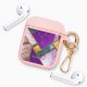 Housse pour Airpods silicone liquide rose Marbre Violet Motif Ecriture Tendance La Coque Francaise