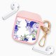 Housse pour Airpods silicone liquide rose Pivoines Violettes Motif Ecriture Tendance La Coque Francaise