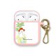 Housse pour Airpods silicone liquide rose Sous les Palmiers Motif Ecriture Tendance La Coque Francaise