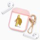 Housse pour Airpods silicone liquide rose Silhouette Terracotta Motif Ecriture Tendance La Coque Francaise