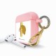 Housse pour Airpods silicone liquide rose Silhouette Terracotta Motif Ecriture Tendance La Coque Francaise