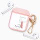 Housse pour Airpods silicone liquide rose L'audacieuse Motif Ecriture Tendance La Coque Francaise