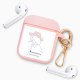 Housse pour Airpods silicone liquide rose L'amoureuse Motif Ecriture Tendance La Coque Francaise