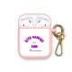 Housse pour Airpods silicone liquide rose Rive Gauche Motif Ecriture Tendance La Coque Francaise