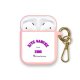 Housse pour Airpods silicone liquide rose Rive Gauche Motif Ecriture Tendance La Coque Francaise