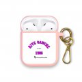 Housse pour Airpods silicone liquide rose Rive Gauche Motif Ecriture Tendance La Coque Francaise