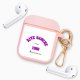 Housse pour Airpods silicone liquide rose Rive Gauche Motif Ecriture Tendance La Coque Francaise