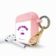 Housse pour Airpods silicone liquide rose Rive Gauche Motif Ecriture Tendance La Coque Francaise