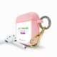 Housse pour Airpods silicone liquide rose Le Marais Motif Ecriture Tendance La Coque Francaise