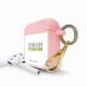 Housse pour Airpods silicone liquide rose Paname Motif Ecriture Tendance La Coque Francaise