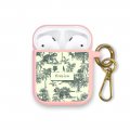 Housse pour Airpods silicone liquide rose Botanic Evasion Motif Ecriture Tendance La Coque Francaise