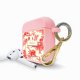 Housse pour Airpods silicone liquide rose Botanic Amour Motif Ecriture Tendance La Coque Francaise