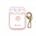 Housse pour Airpods silicone liquide rose Fleurs Blanches Motif Ecriture Tendance La Coque Francaise