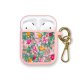 Housse pour Airpods silicone liquide rose Fleurs Beige et Rose Motif Ecriture Tendance La Coque Francaise