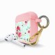 Housse pour Airpods silicone liquide rose Roses Rouges Motif Ecriture Tendance La Coque Francaise