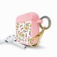 Housse pour Airpods silicone liquide rose Tulipes Jaune et Rouge Motif Ecriture Tendance La Coque Francaise