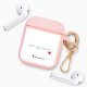 Housse pour Airpods silicone liquide rose Nuit Blanche Motif Ecriture Tendance La Coque Francaise