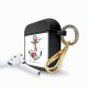 Housse pour airpods silicone liquide noir Ancre Motif Ecriture Tendance La Coque Francaise