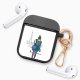 Housse pour airpods silicone liquide noir Working girl Motif Ecriture Tendance La Coque Francaise