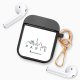 Housse pour airpods silicone liquide noir Skyline Paris Motif Ecriture Tendance La Coque Francaise