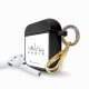 Housse pour airpods silicone liquide noir Skyline Paris Motif Ecriture Tendance La Coque Francaise