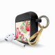 Housse pour airpods silicone liquide noir Flamants Rose Motif Ecriture Tendance La Coque Francaise