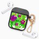 Housse pour airpods silicone liquide noir Tropical Motif Ecriture Tendance La Coque Francaise