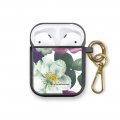 Housse pour airpods silicone liquide noir Fleurs roses Motif Ecriture Tendance La Coque Francaise