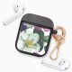 Housse pour airpods silicone liquide noir Fleurs roses Motif Ecriture Tendance La Coque Francaise