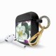 Housse pour airpods silicone liquide noir Fleurs roses Motif Ecriture Tendance La Coque Francaise