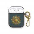 Housse pour airpods silicone liquide noir Mandala Or Motif Ecriture Tendance La Coque Francaise