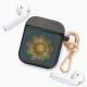 Housse pour airpods silicone liquide noir Mandala Or Motif Ecriture Tendance La Coque Francaise