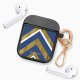 Housse pour airpods silicone liquide noir Trio bleu marine bois Motif Ecriture Tendance La Coque Francaise