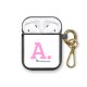 Housse pour airpods silicone liquide noir Initiale A Motif Ecriture Tendance La Coque Francaise