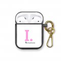 Housse pour airpods silicone liquide noir Initiale I Motif Ecriture Tendance La Coque Francaise