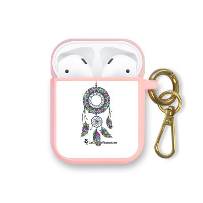 Housse pour Airpods silicone liquide rose Rêve Indien Motif Ecriture Tendance La Coque Francaise