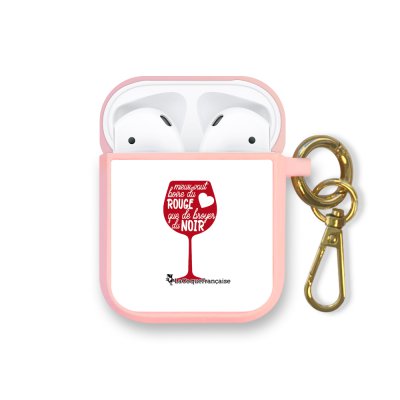 Housse pour Airpods silicone liquide rose Mieux Vaut Boire Motif Ecriture Tendance La Coque Francaise