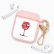 Housse pour Airpods silicone liquide rose Mieux Vaut Boire Motif Ecriture Tendance La Coque Francaise