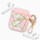 Housse pour Airpods silicone liquide rose Marbre Rose Motif Ecriture Tendance La Coque Francaise