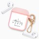 Housse pour Airpods silicone liquide rose Skyline Paris Motif Ecriture Tendance La Coque Francaise