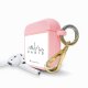 Housse pour Airpods silicone liquide rose Skyline Paris Motif Ecriture Tendance La Coque Francaise